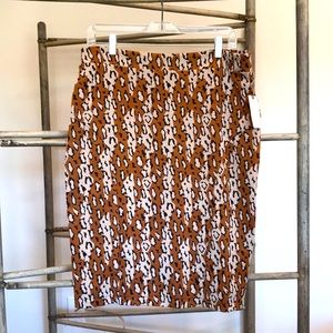 NWT Maeve for Anthro animal print pencil skirt size L